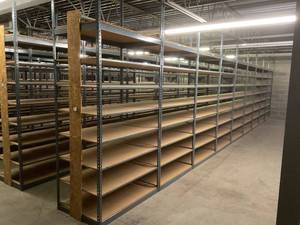 Industrial Tear Drop Shelves 30 x 48 x 9 - 10 Tall- 9 Sections