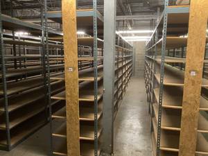 Industrial Tear Drop Shelves 30 x 48 x 9 - 10 Tall- 9 Sections
