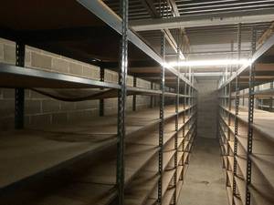 Industrial Tear Drop Shelves 30 x 48 x 9 - 10 Tall- 9 Sections
