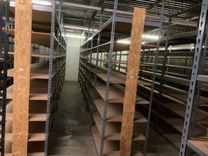 Industrial Tear Drop Shelves 30 x 48 x 9 Tall- 7 Sections