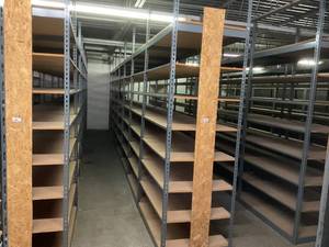 Industrial Tear Drop Shelves 30 x 48 x 9 Tall- 7 Sections