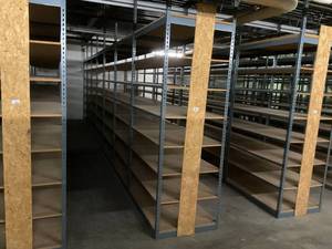 Industrial Tear Drop Shelves 30 x 48 x 9 Tall- 7 Sections