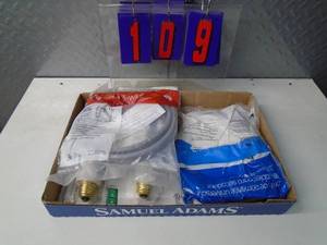 lot 109 image: Flat of electronics or plumbing store pulls. As shown.