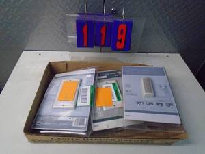 lot 119 image: Flat of electronics or plumbing store pulls. As shown.