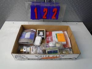 lot 122 image: Flat of electronics or plumbing store pulls. As shown.