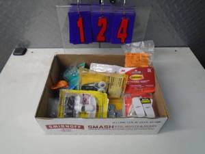 lot 124 image: Flat of electronics or plumbing store pulls. As shown.