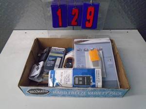 lot 129 image: Flat of electronics or plumbing store pulls. As shown.