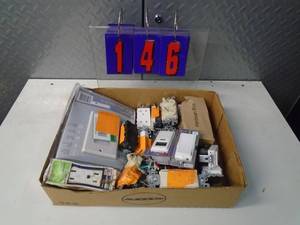 lot 146 image: Flat of electronics or plumbing store pulls. As shown.