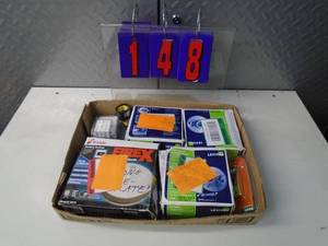 lot 148 image: Flat of electronics or plumbing store pulls. As shown.