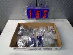 lot 152 image: Flat of electronics or plumbing store pulls. As shown.
