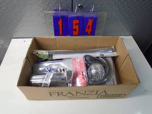 lot 154 image: Flat of electronics or plumbing store pulls. As shown.