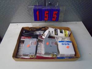lot 155 image: Flat of electronics or plumbing store pulls. As shown.