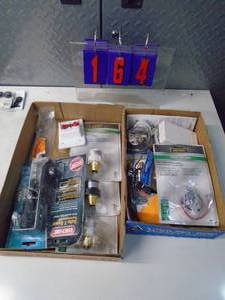 lot 164 image: Flat of electronics or plumbing store pulls. As shown.