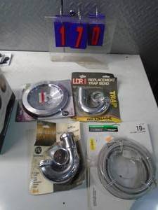 lot 170 image: Flat of electronics or plumbing store pulls. As shown.