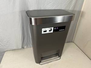 New Simple Human 12 Gallon Trash Can with Bag Pocket