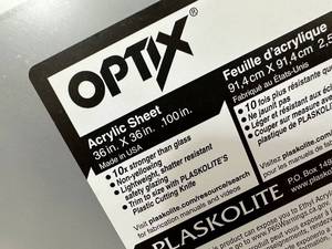 2 New Pcs of Optix Acrylic Sheets 36 x 36 x .100
