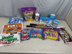 Assorted Candy, Suckers, Bubblegum, and More