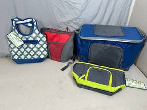 4 New Assorted Soft Side Coolers  Bags