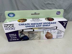 New Nook Hooks, Undershelf Storge Hooks