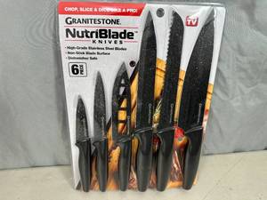 New 6 Piece GraniteStone Knife Set