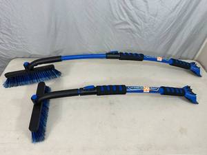 2 New Telescoping Snow Brush  Ice Scrapers