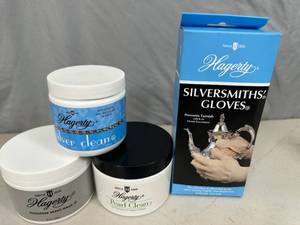 New Hagerty Metal  Silver Polish and Jewelry Cleaner, Silversmith Gloves