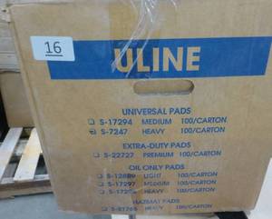 New box of 100 absorbent spill pads 15x19