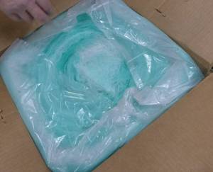 New box of a roll of 26 in wide looks to be paint booth filter material, no label on box