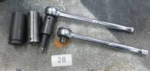 Two 12 inch ratchets, and sockets