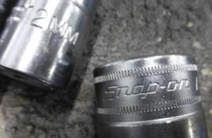 12 inch ratchet and metric sockets, most are Snap-on
