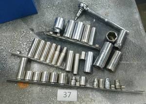 lot of 38 drive sockets sae