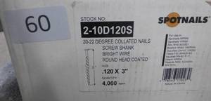 20-22 degree collated nails, screw shank