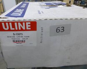 New box of 100 trash bags for 55-60 gal cans