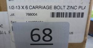 Box of 12-13x6 carriage bolt grade 5 - qty 100-125