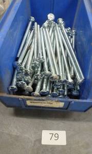 Bin of probably 100 carriage bolts 38-16x7