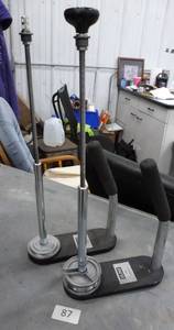Two stretch wrap dispensers holders