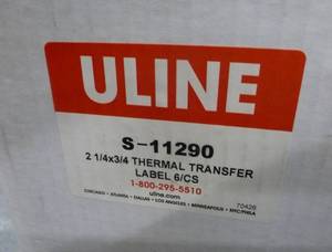 Case of Four rolls of 2-14x34 thermal transfer labels