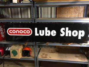 lot 8 image: Conoco Lube Shop - Metal Sign