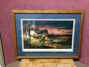 lot 36 image: Terry Redlin Hunters Haven Wildlife Print