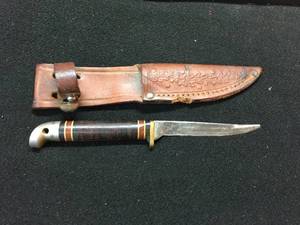 lot 46 image: Vintage Western 3 Fixed Blade Bird Knife
