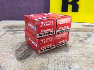 lot 86 image: 4 Boxes Federal Hi-Power .22 Rounds