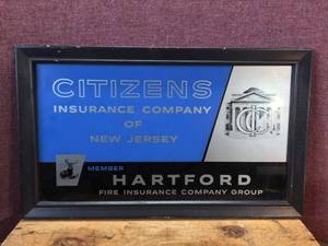 lot 93 image: Vintage Citizens Insurance Company - Business Sign