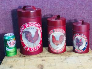 lot 123 image: Tin Nesting Canister Set