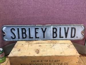 lot 152 image: Vintage Sibley BLVD Metal Street Sign