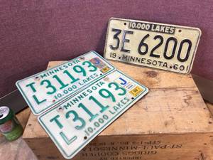 lot 154 image: Vintage Minnesota License Plates