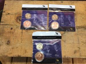 lot 182 image: 3 Presidential $1 Coin and First Spouse Medal Set