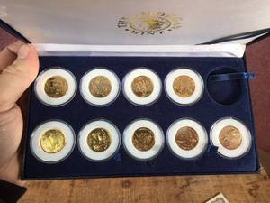 lot 187 image: The Morgan Mint 24kt Statehood Quarter Set