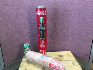 lot 210 image: Coca Cola Wall-Mount Cup DispenserCups