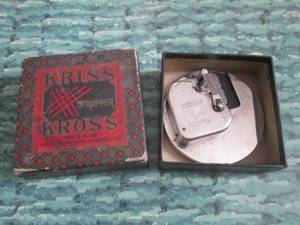 (R2) Vintage Kriss Kross Stropper Razor Blade Sharpener in Original Box