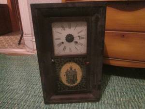 (R2) Vintage Clock 25 34 H x 15 12 W x 4 14 D